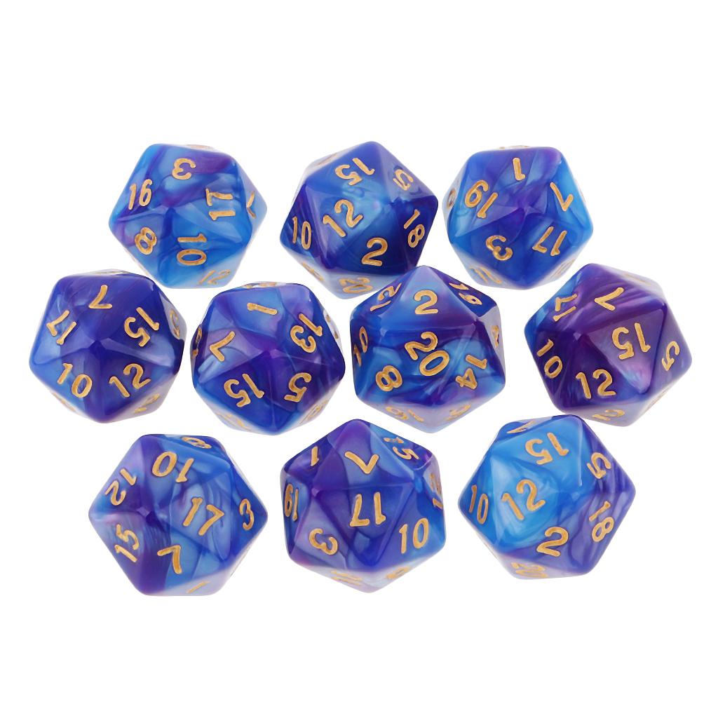Board Game Live - 10pcs 다면체 20 양면 주사위 D20
