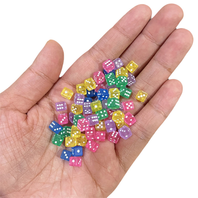 6 색 100Pcs 5mm 투명 투명 미니 D6 아크릴 - Board Game Catan 리뷰 및 가격