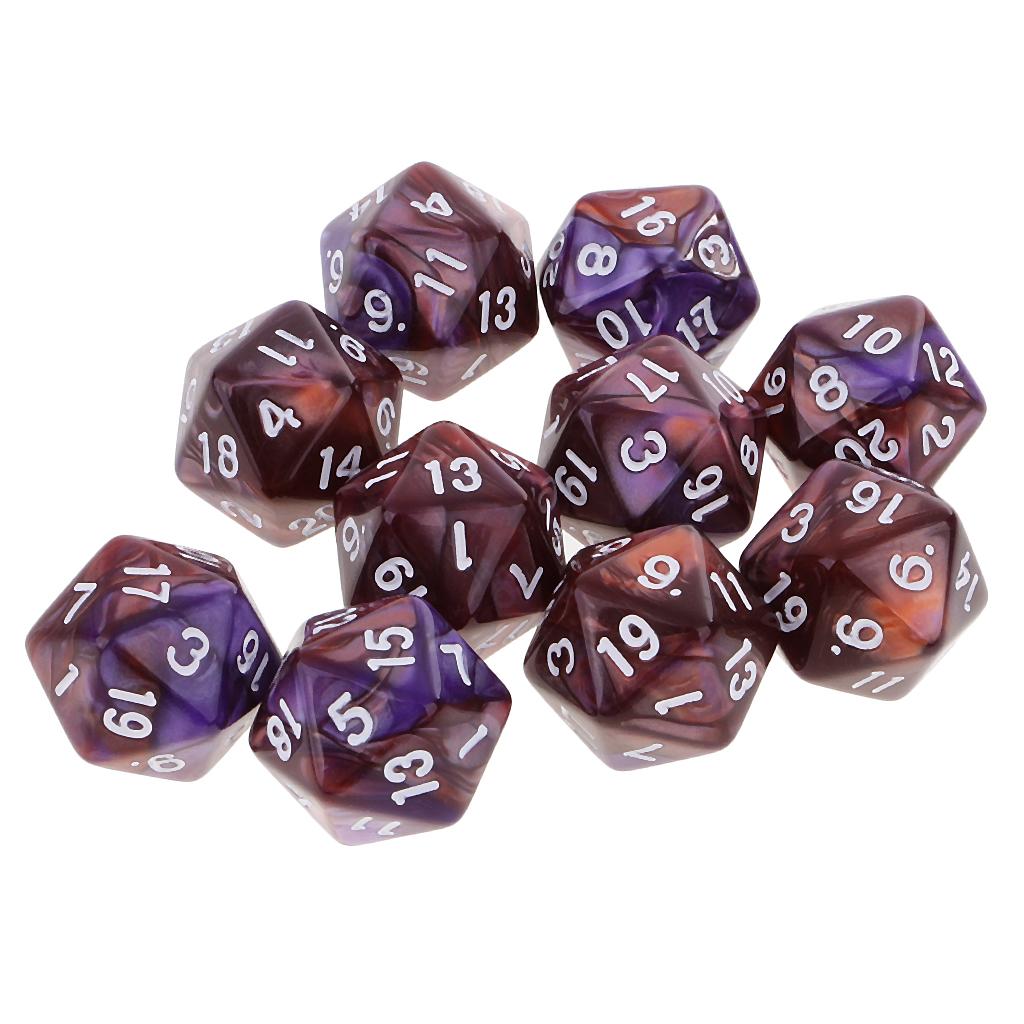 10pcs 다면체 20 양면 주사위 D20 오지 RPG - Board Game Live 리뷰 및 가격