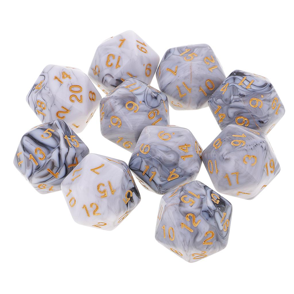 10pcs 다면체 20 양면 주사위 D20 오지 RPG - Board Game Live 리뷰 및 가격