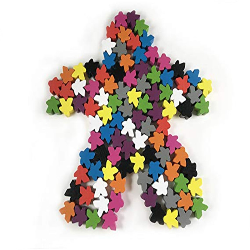 나무 휴머노이드 Meeples 폰 체스 조각 14 색, - Board Game Catan 리뷰 및 가격
